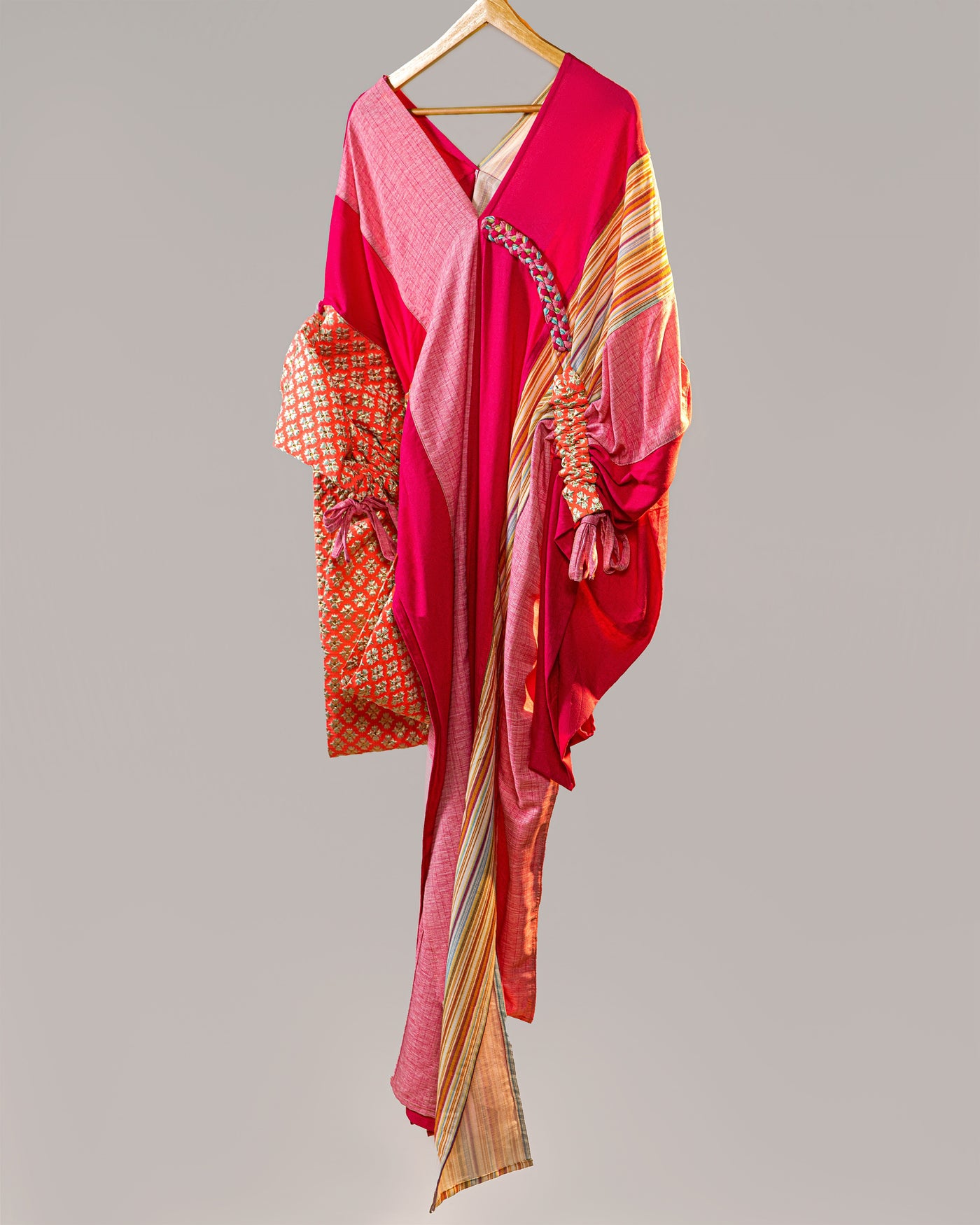 Hot Pink Mixed-Print H-Idah Kaftan